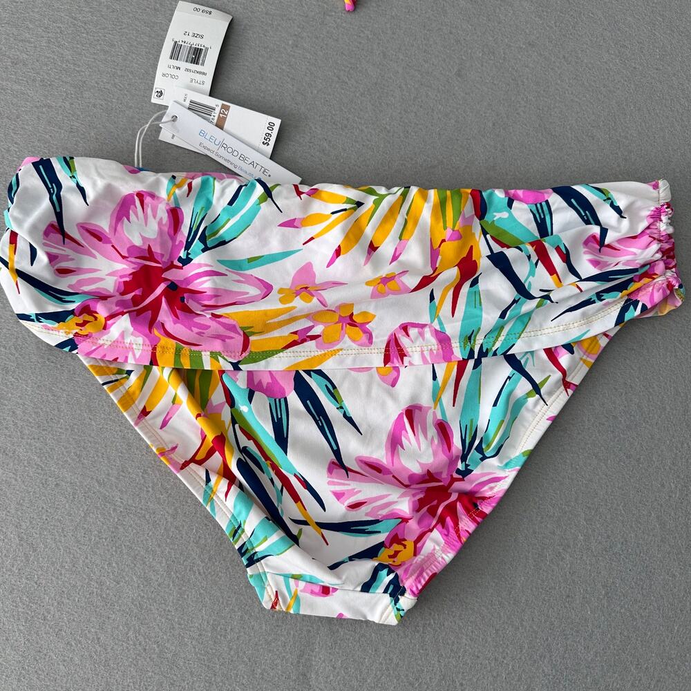 Bleu Rod Beattie Beachy Keen Tropical Bikini Swim Bottom Womens Sz 12 - Picture 2 of 8